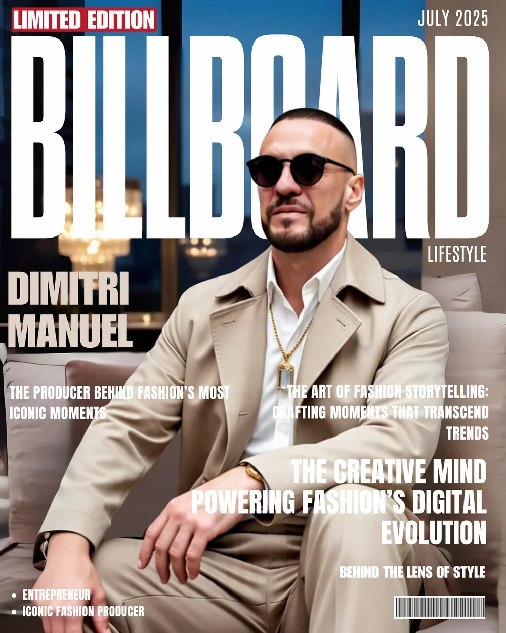 Billboard Lifestyle cover, July 2025: Dimitri Manuel