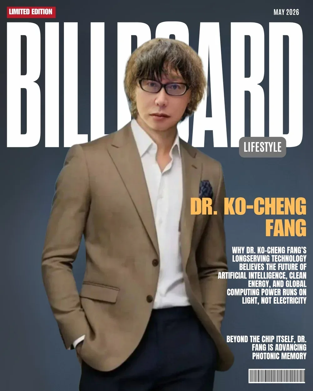 Billboard Lifestyle cover, May 2026: Dr. Ko-Cheng Fang