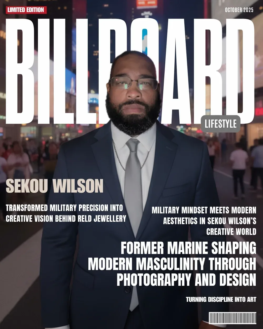 Billboard Lifestyle cover, October 2025: Sekou Wilson
